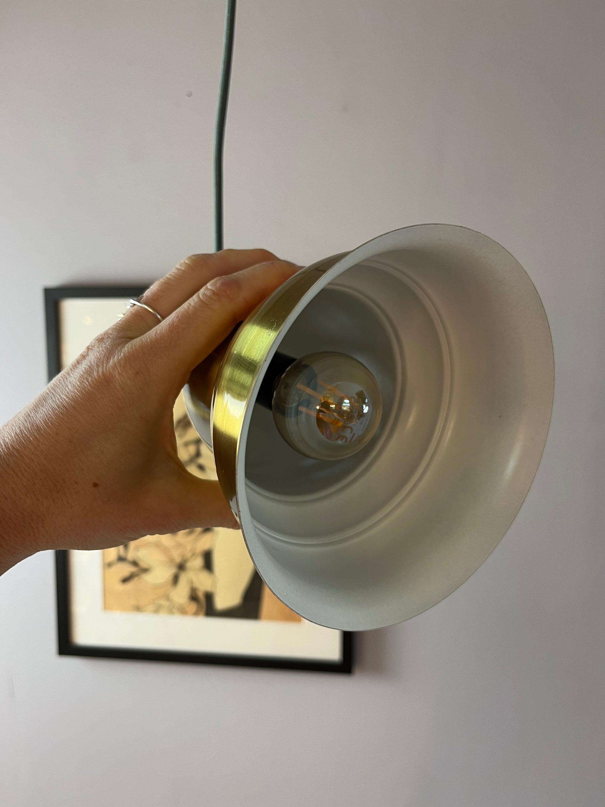 Hängelampe Messing aus Dänemark