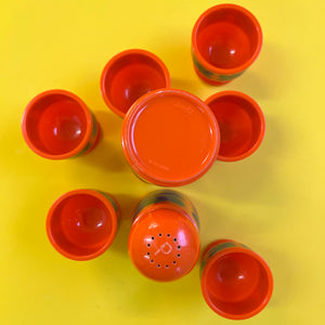 Set: 6x Eierbecher, Salz- und Pfefferstreuer orange von EMSA