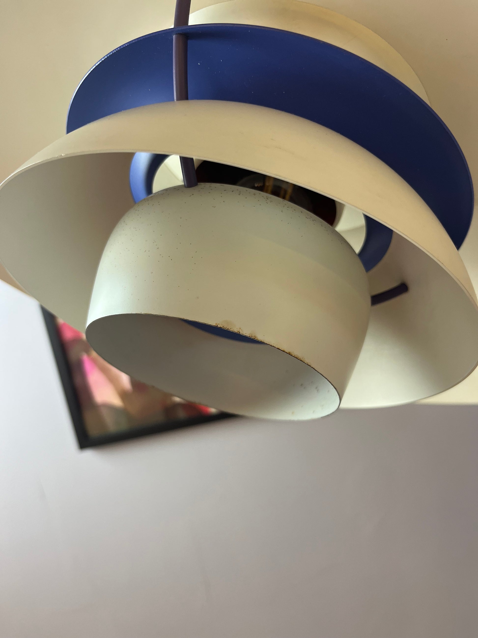 Lamellenlampe PH5 weiß von Poul Henningsen für Louis Poulsen