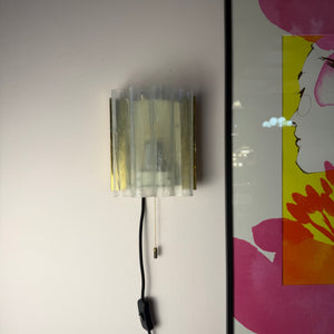 Wandlampe Eisglas Messing von Doria