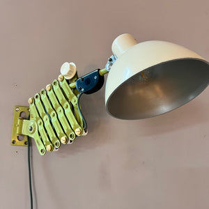 Scherenlampe mint creme von VEB Zweckleuchtenbau Dresden