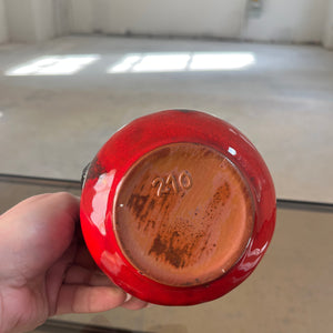 Vase 210 rot schwarz von Kreutz Keramik