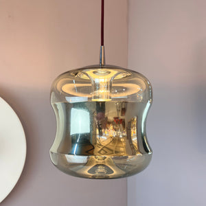 Hängelampe Rauchglas Chrom von Peill & Putzler