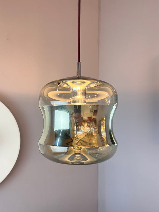 Hängelampe Rauchglas Chrom von Peill & Putzler