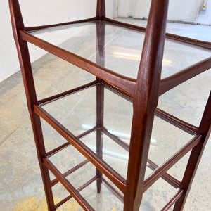 Regal Teak mit Acrylglasplatten aus Däenmark