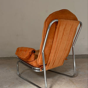 Sessel Halina orange Chrom von Hellerau