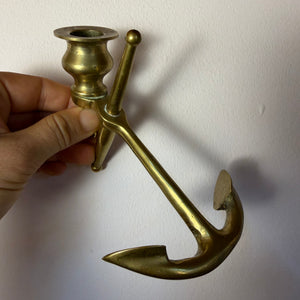 Kerzenständer Anker Messing aus Dänemark