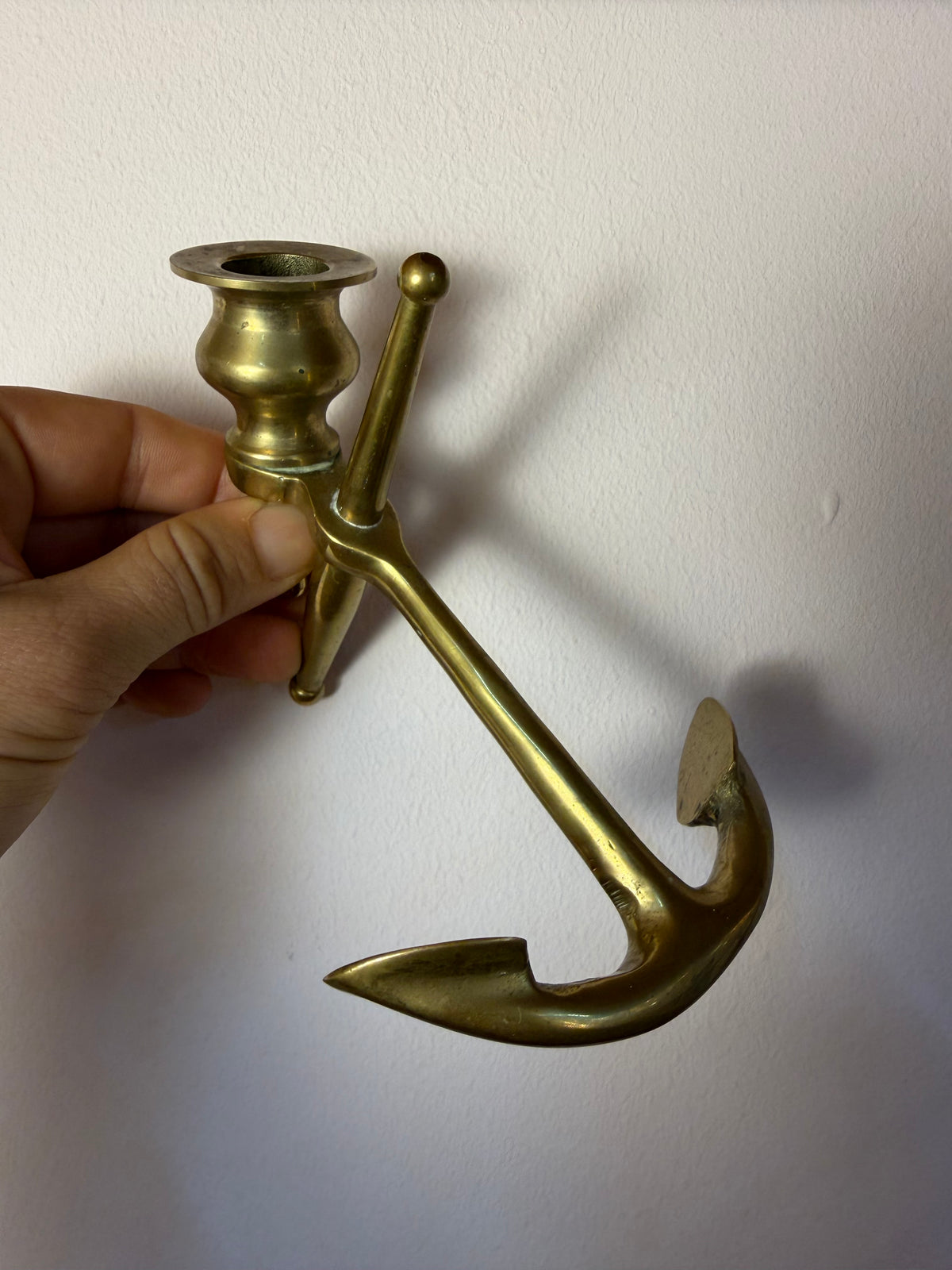 Kerzenständer Anker Messing aus Dänemark