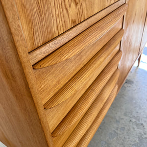 Highboard / Wohnzimmerschrank Typ 602/G Esche von Hellerau aus 1959