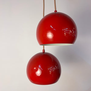 Set: 2x Kugellampe rot aus Dänemark