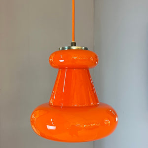 Hängelampe Modell 550 orange Glas von HEMI