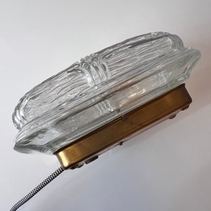 Wandlampe Strukturglas mit Kabel