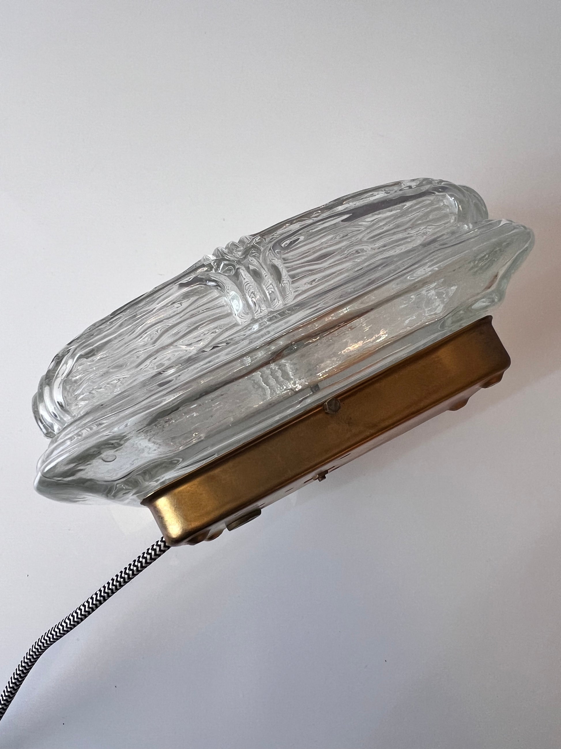Wandlampe Strukturglas mit Kabel