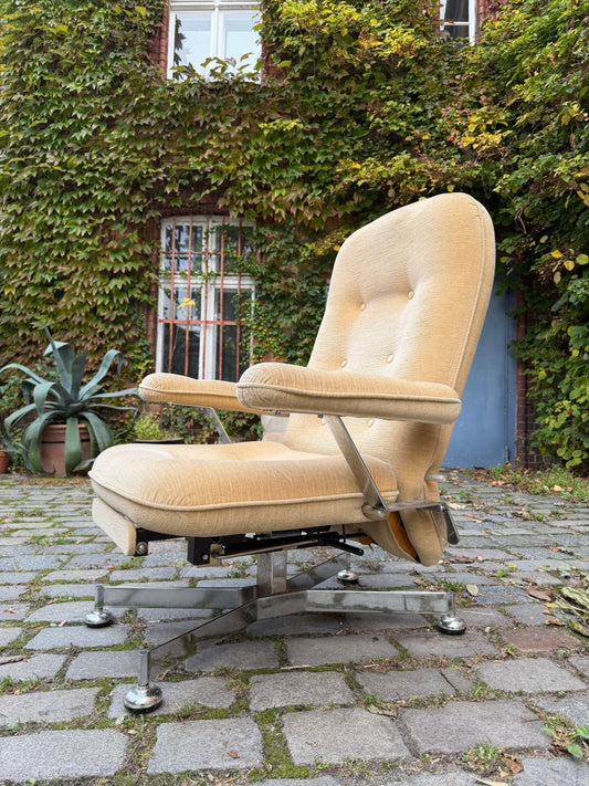 Relaxsessel Everstyl creme Chrom von Everlax