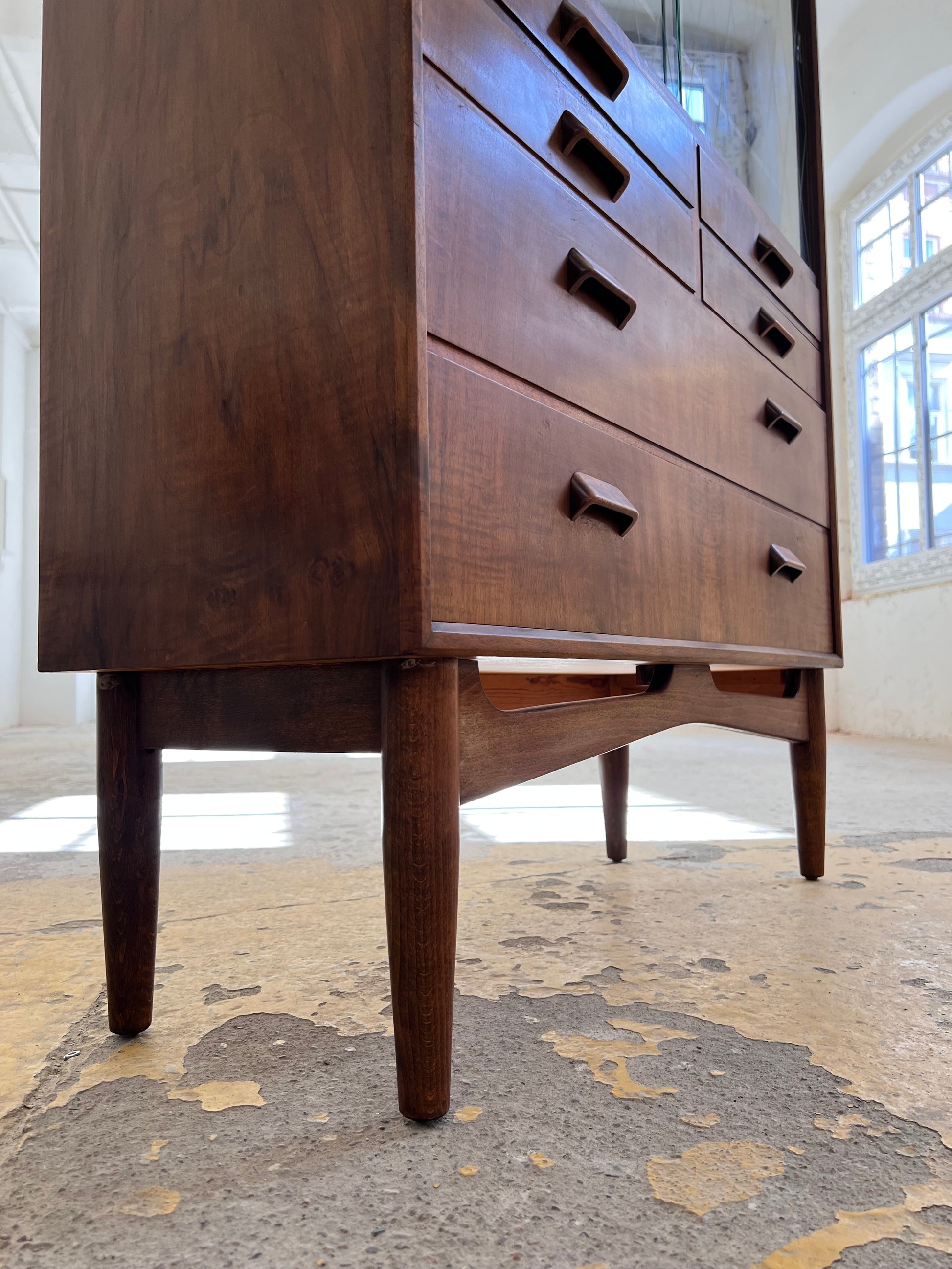 Vitrinenschrank Teak aus Dänemark