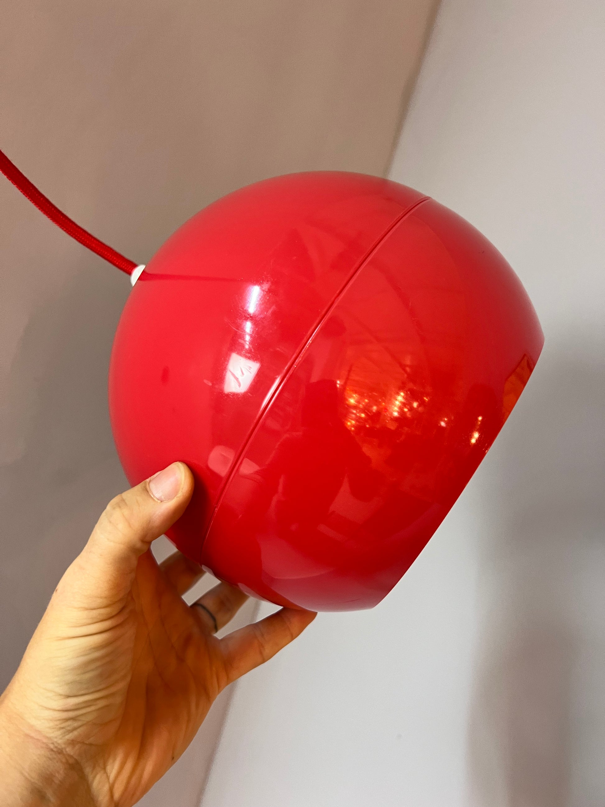 Kugellampe Kunststoff rot