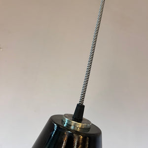 Hängelampe schwarz Emaille aus Dänemark