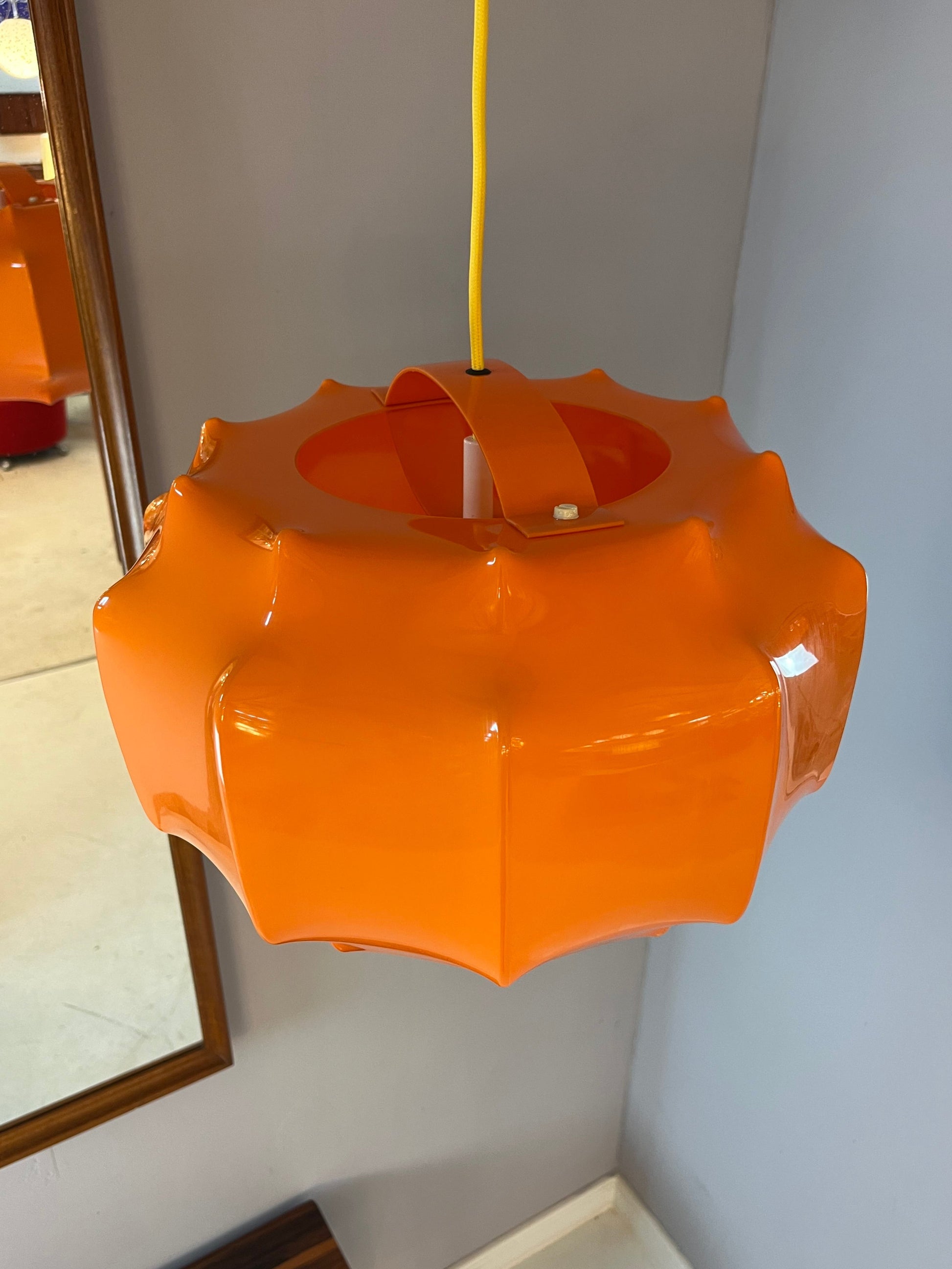 Hängelampe orange Kunststoff von Ilka Plast