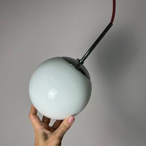 Kugellampe weiß Glas Chrom