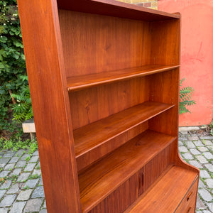 Bücherregal Teak mit Sekretär von Johannes Sorth für Nexø