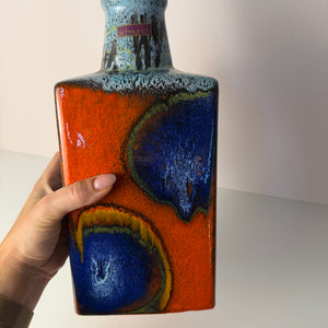 Vase 281-30 Fat Lava blau rot von on Scheurich West Germany