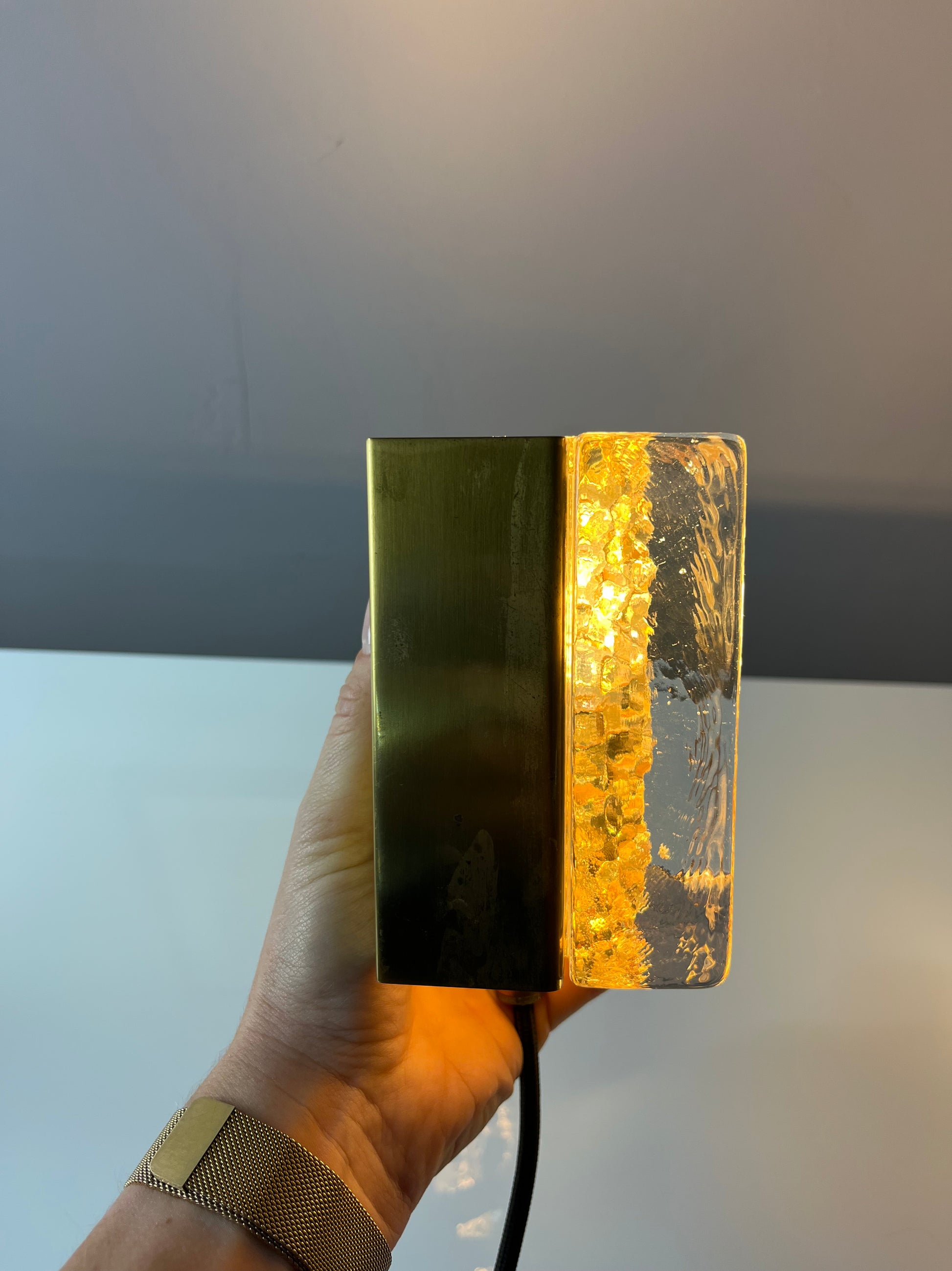 Set: 2x Wandlampe Kalmarlampet 17205 gold Messing Glas von Vitrika