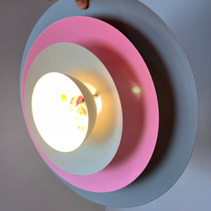 Lamellenlampe neu lackiert pink grau