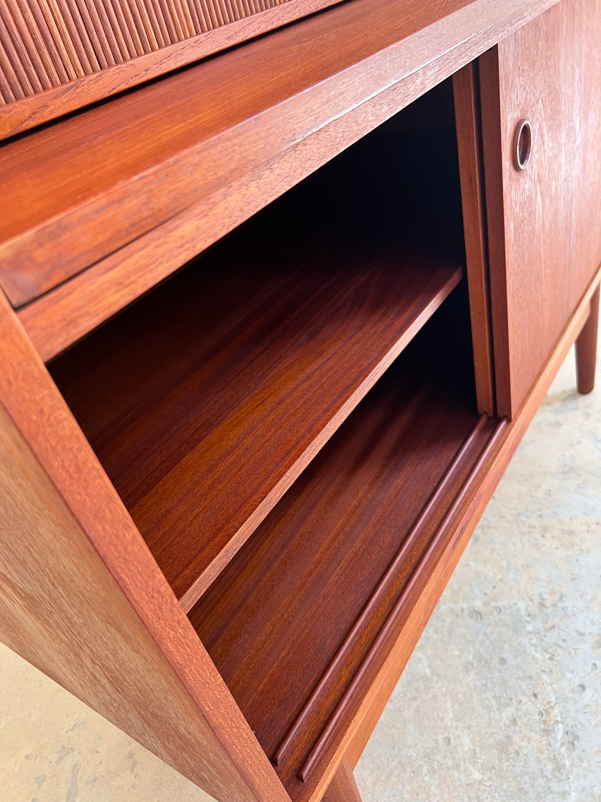 Bücherregal Teak mit Sekretär & Ausziehplatte von Johannes Sorth für Nexø