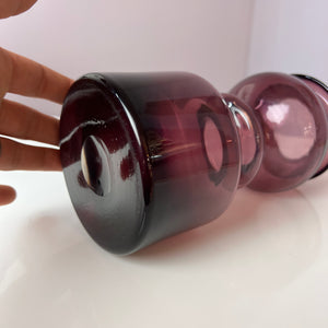 Antik Vase Pompadour weinrot von Nanny Still für Riihimäen Lasi