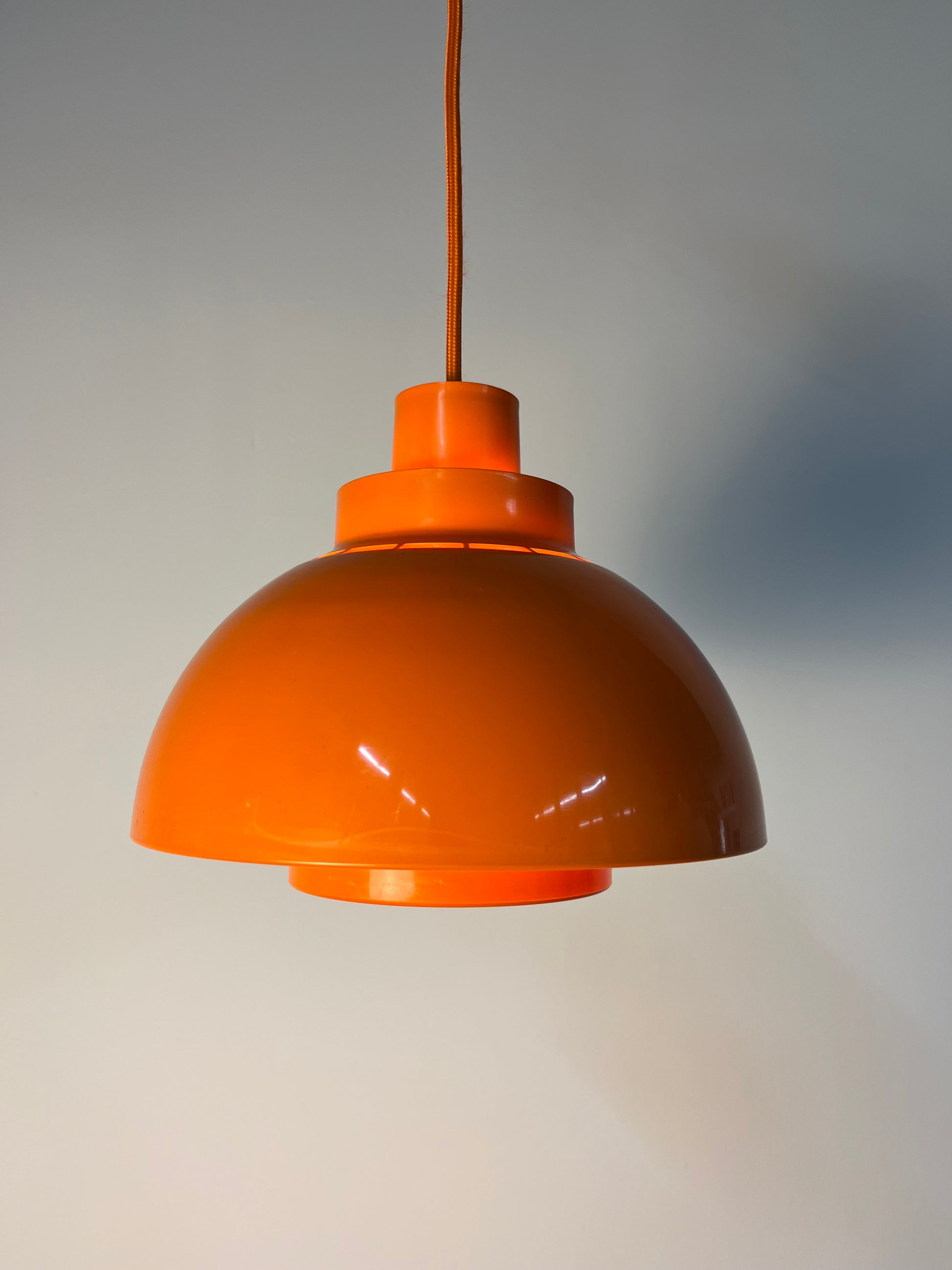 Hängelampen Minisol orange von K. Kewo für Nordisk Solar
