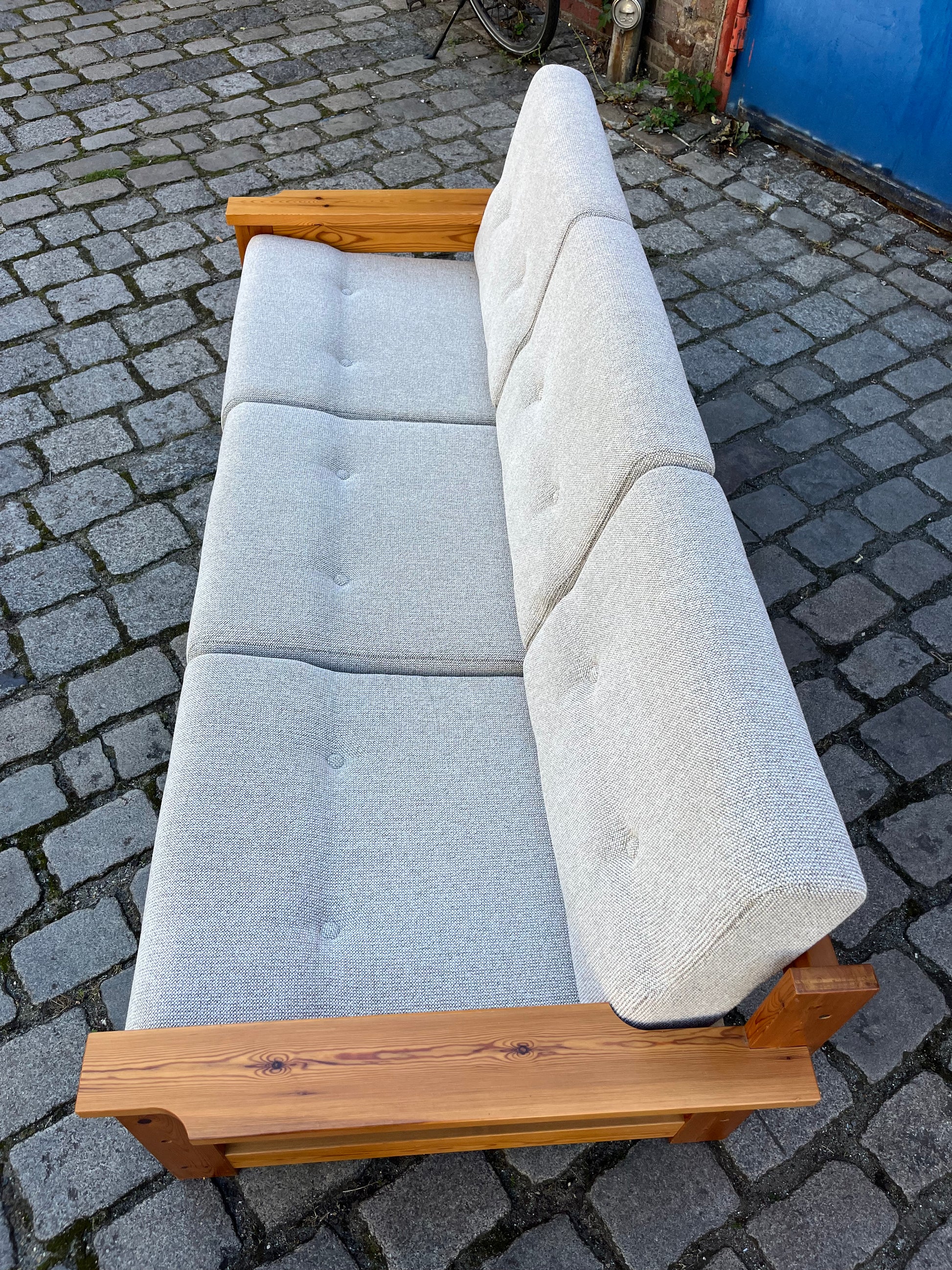3-Sitzer Sofa beige grau Safari Style