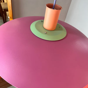 Lamellenlampe pink neu lackiert aus Dänemark