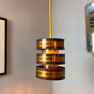 Brutalistische Kupfer Hängelampe von Svend Aage Holm Sørensen for Holm-Sørensen & Co