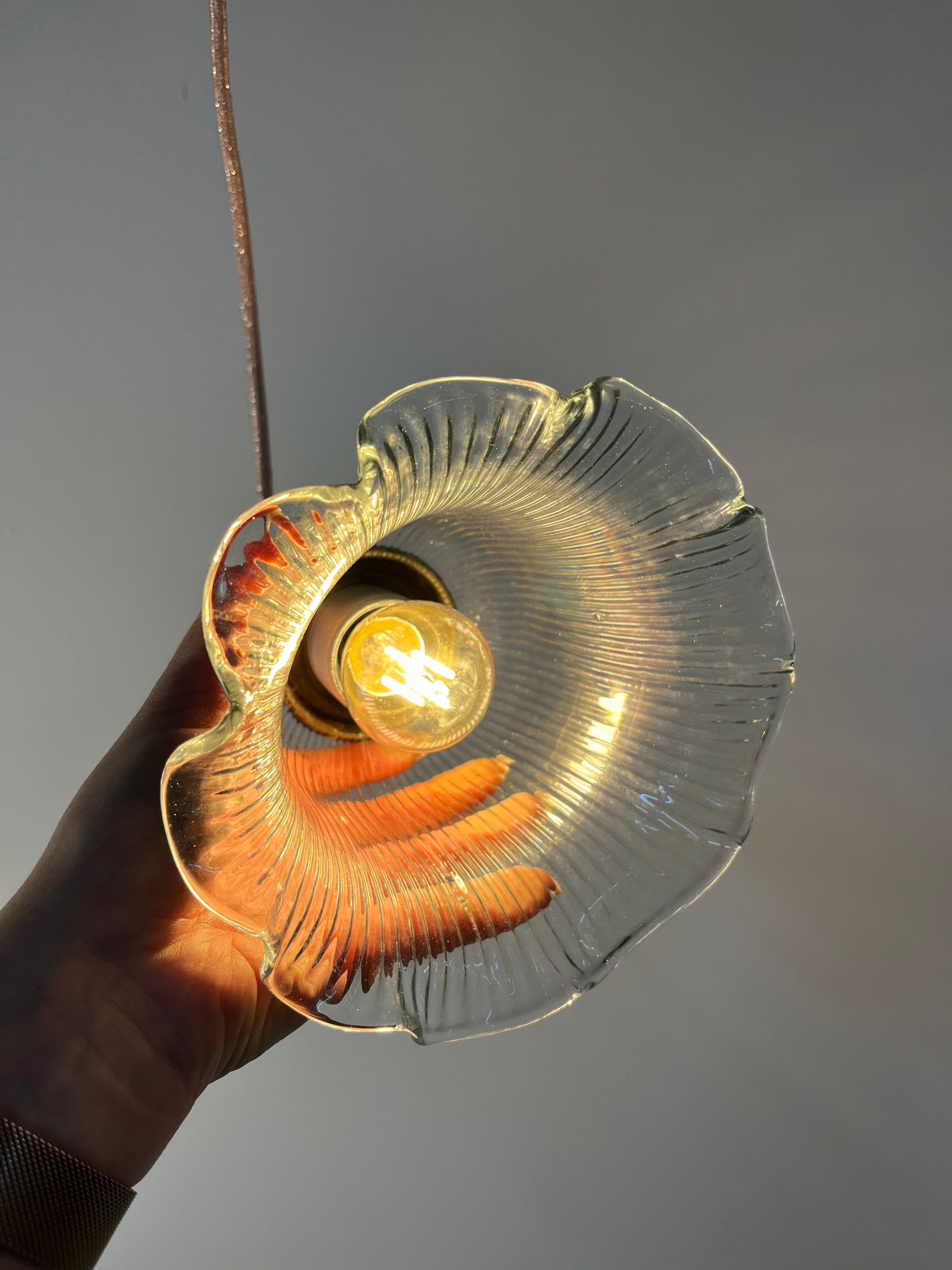 Blumenlampe Glas aus Dänemark