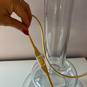 Tischlampe Plaza mit transparentem Glasfuß von Michael Bang für Holmegaard
