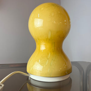 Tischlampe gelb Glas von Doria