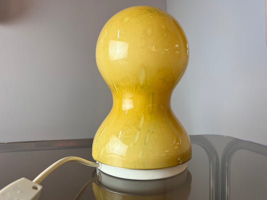 Tischlampe gelb Glas von Doria