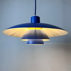 Lamellenlampe PH4 blau von Poul Henningsen für Louis Poulsen