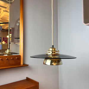 Lamellenlampe Gold Rauchglas aus Dänemark