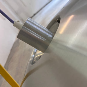 Lamellenlampe lila silber aus Dänemark
