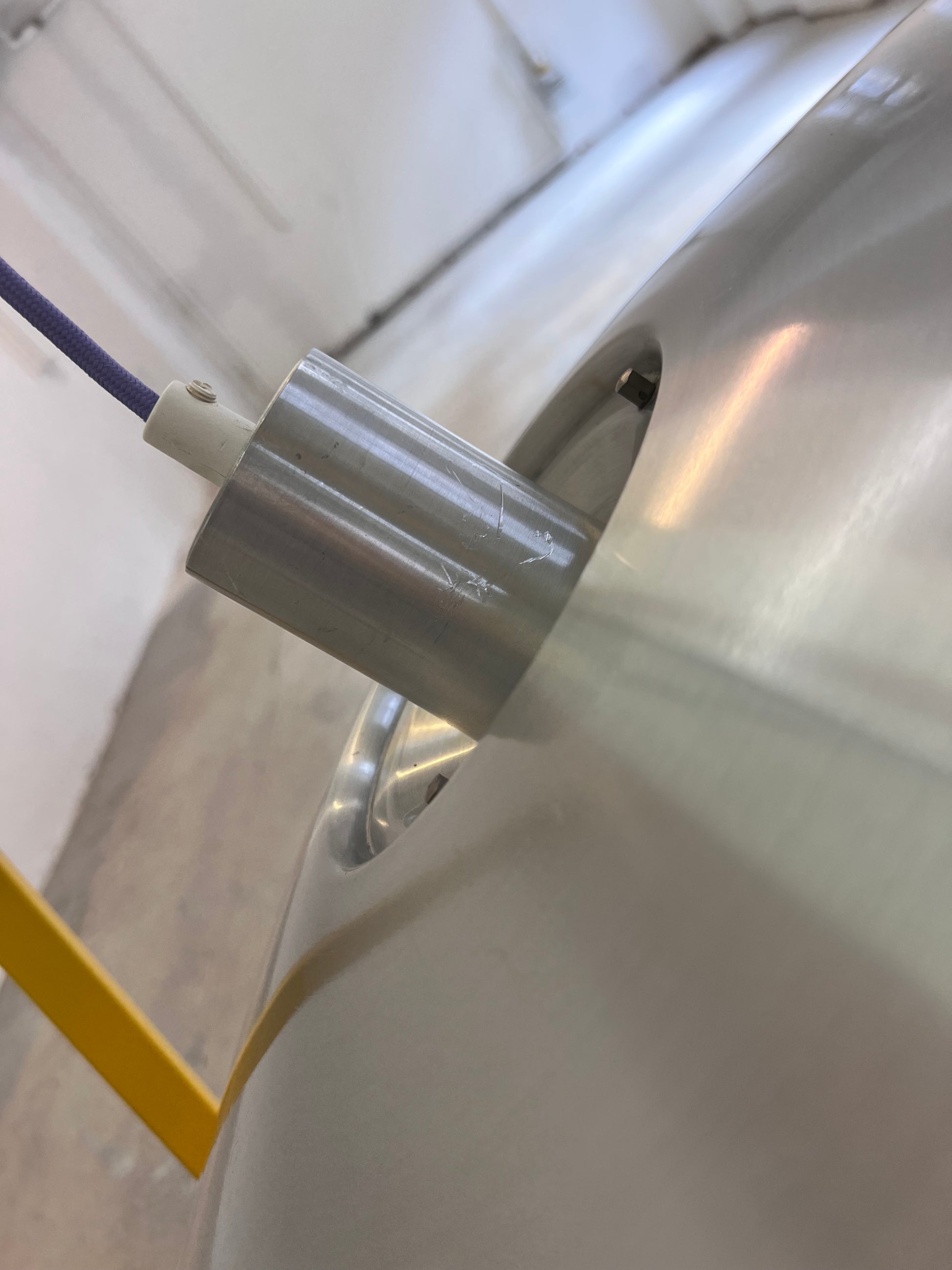 Lamellenlampe lila silber aus Dänemark