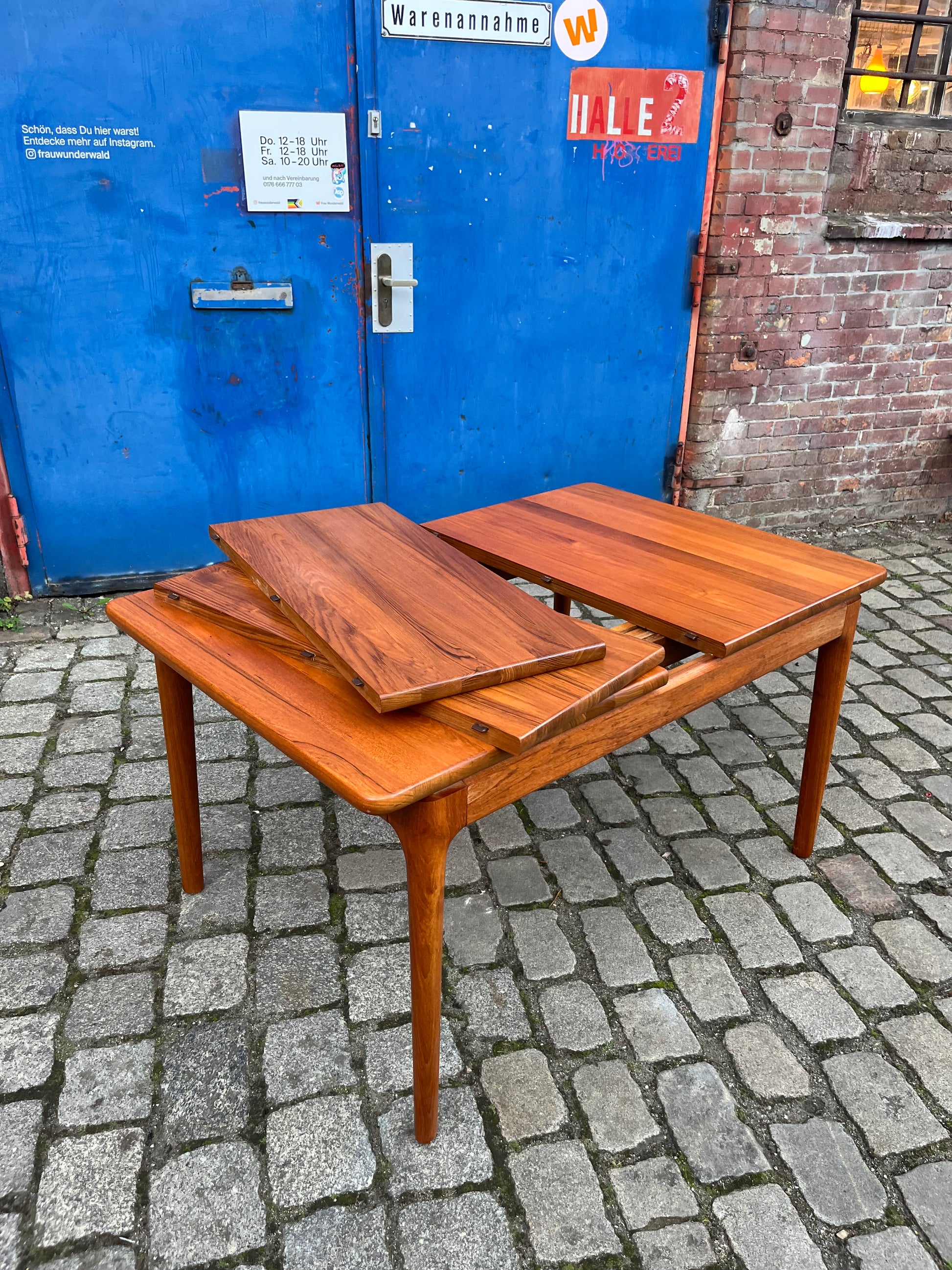 Esstisch Teak ausziehbar von Glostrup Vollholz
