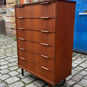 Kommode Tallboy Teak aus Dänemark