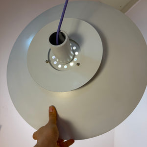 Lamellenlampe weiß lila von Formlight