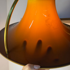 Hängelampe Modell Single braun orange von Jo Hammerborg für Fog & Mørup