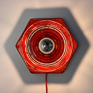 Wandlampe rot Keramik von Hustadt Leuchten