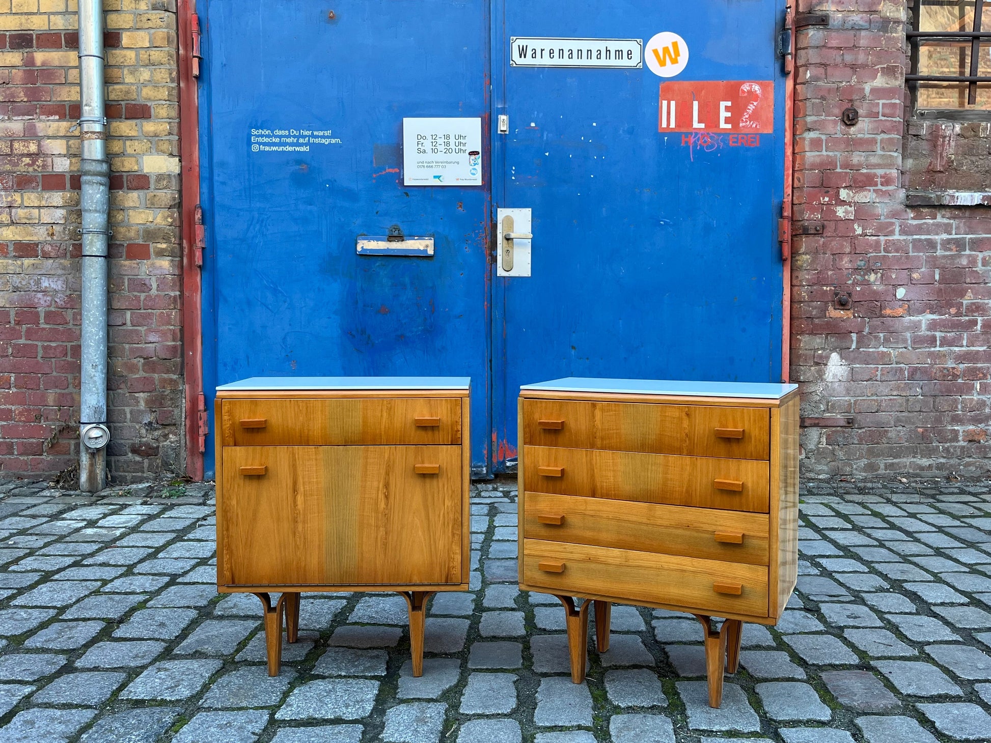 Set: 2 Nachttische von František Mezulánik für Nový Domov