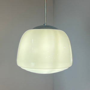 Hängelampe Opalglas Chrom