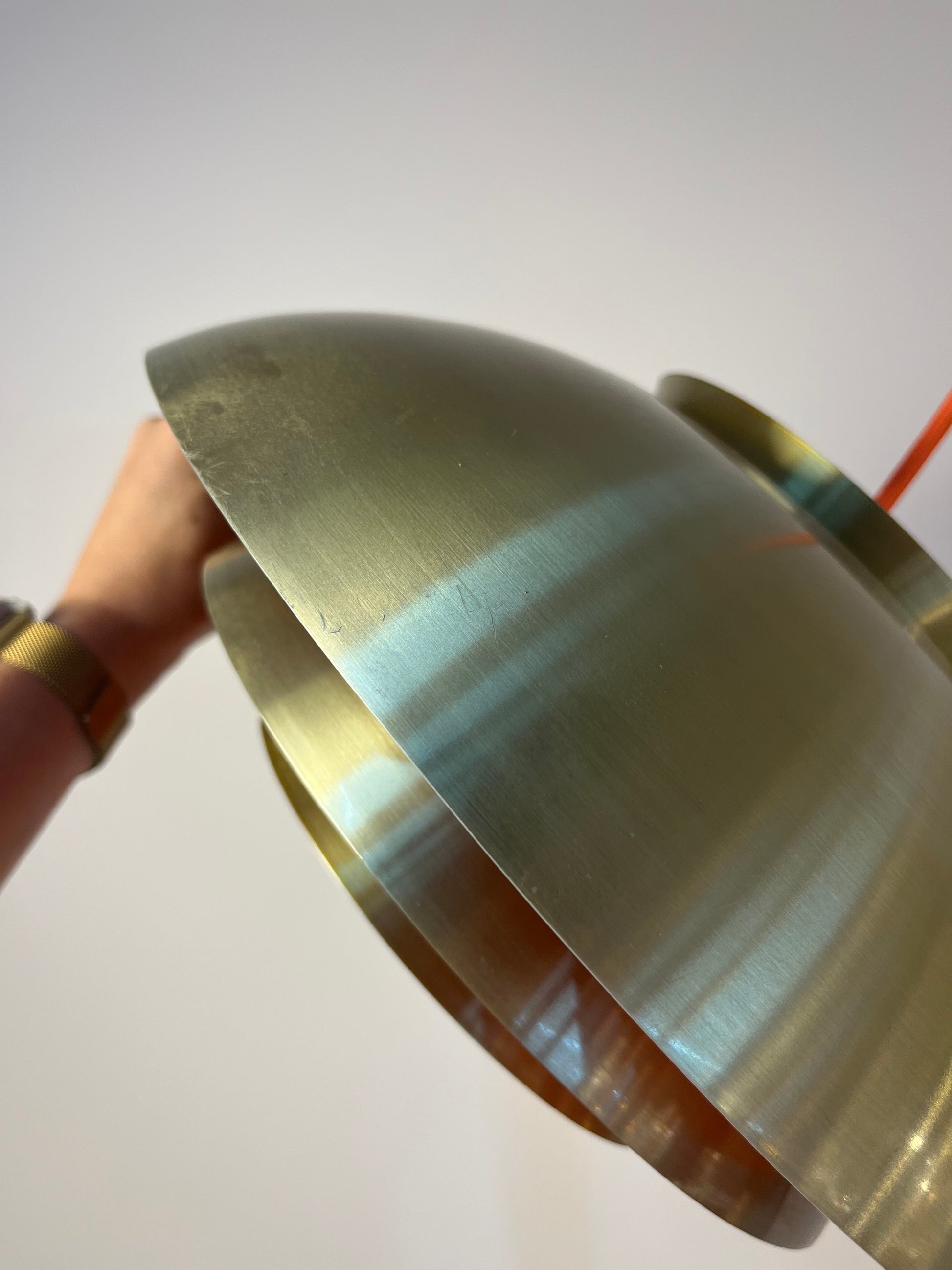 Lamellenlampe gold orange aus Dänemark