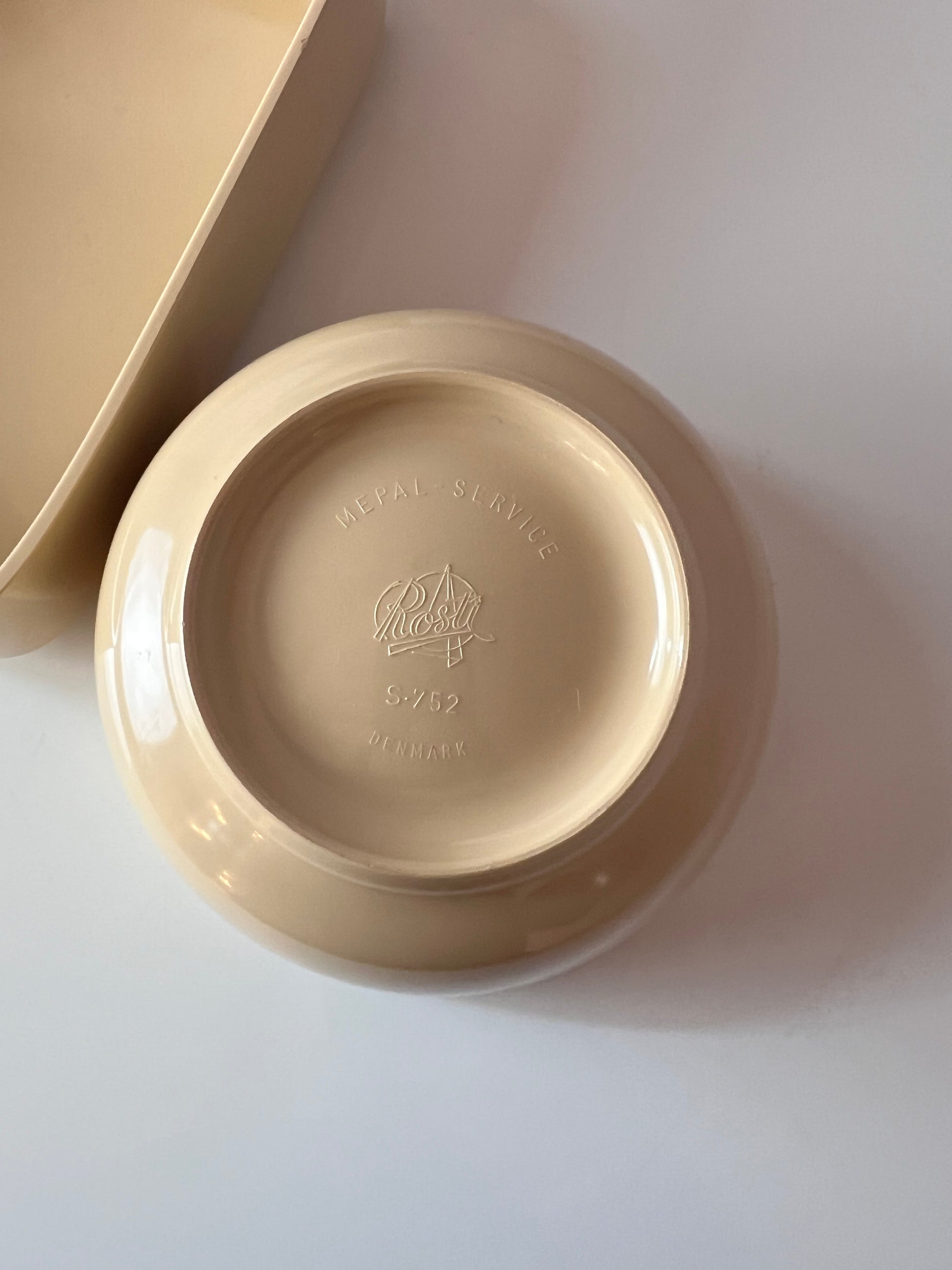 Set: 2 Schalen Mepa Service creme von Falle Uldall für Rosti